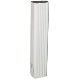 Aluminum Downspout Extension, White, 2 x 3 x 15-In.
