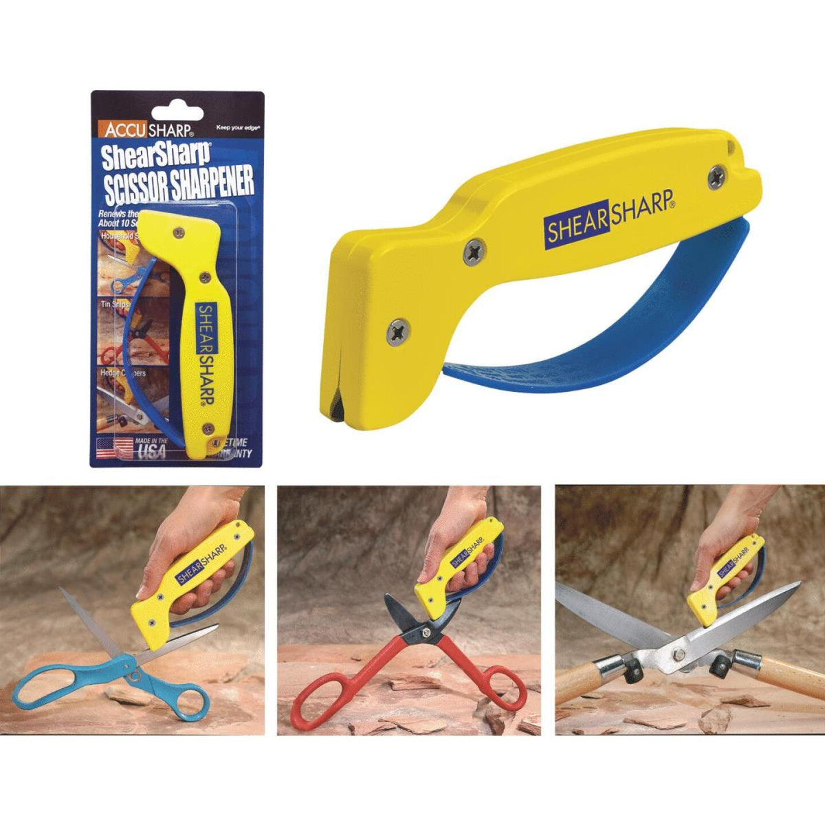 AccuSharp Knife & Tool Sharpener and ShearSharp Scissors Sharpener Combo