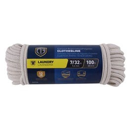 Clothesline, Diamond Braided Cotton, 7/32-In. x 100-Ft.