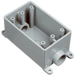 PVC Outlet Box, Single-Gang, 1-In.