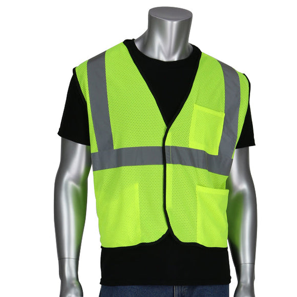 Safety Works Type R Class 2 Mesh Vest (Lime Yellow)